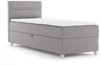 Beautysofa Boxspringbett Velour Bett DONNA MINI mit Matratze, Topper Polsterbett Schlafzimmer