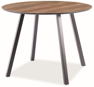 Esstisch Küchentisch Oakland 100x100x75cm Nussbaum schwarz