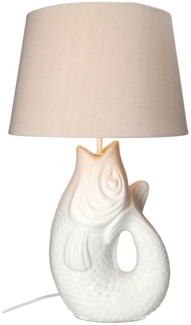 Giftcompany Tischleuchte Monsieur Carafon Fisch Lampe L weiß 52cm