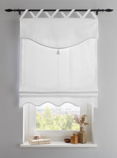 Rollo Raffrollo, heine, blickdicht, Schlaufenaufhängung