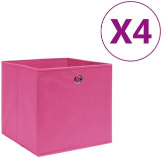 vidaXL Aufbewahrungsboxen 4 Stk. Vliesstoff 28x28x28 cm Rosa 325203