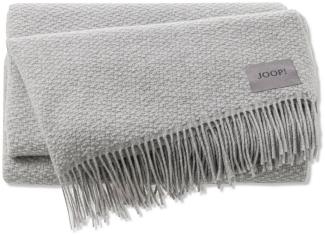 JOOP! Tagesdecke JOOP! FINE-WOVEN Plaid / Decke Silber 130 x 190cm