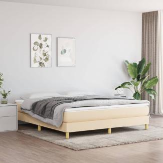 Boxspringbett Creme, Stoff, 180x200 cm