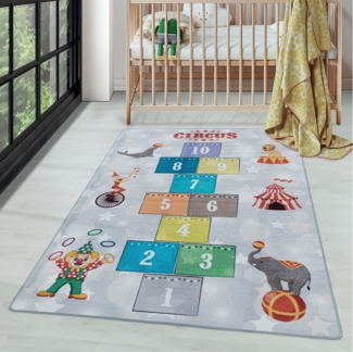 Carpettex Kinderteppich Himmel und Hölle, Rechteckig, Höhe: 7 mm, Teppich Kinderzimmer Himmel und Hölle Rutschfest Waschbar