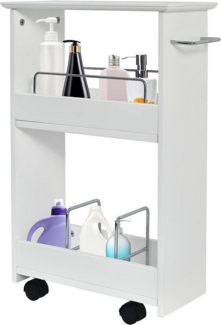 KOMFOTTEU Rollwagen Nischenschrank, mit offenen Regalen, 46x20x65 cm