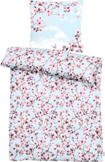 APELT Bettwäsche Blossom, Mako-Satin, 2 teilig, kunstvoll gemalte Kirschblütenzweige, ein modische Statement