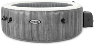 Intex 'Pure SPA Bubble GreyWood XXL Deluxe' Whirlpool, Ø 216x71 cm, bis zu sechs Personen, grau