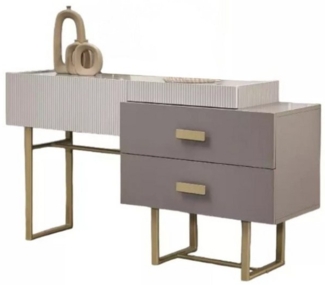 JVmoebel Schminktisch Beige Schminkkonsole - Frisiertisch für Frauen Sofort (1-St, Schminktisch), Made in Europa
