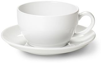 Kaffee-Obertasse 0,25 l Solid Color Weiss Dibbern Kaffeetasse - Mikrowelle geeignet, Spülmaschinenfest