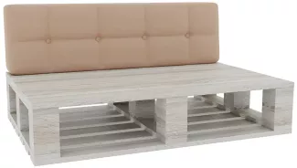 Gutekissen® Palettenkissen Gesteppte Kissen mit Knöpfen, Palettenauflagen Sitzkissen Rückenlehne Gesteppt PFG (Rückenlehne 120x60, Beige)