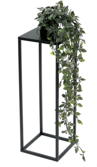 DanDiBo Beistelltisch/Blumenhocker Eckig, Metall Schwarz, 50 x 18 x 18 cm