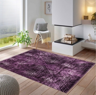 SIMPEX24 Teppich Vintage Design, Läufer, Höhe: 6 mm, Kurzflor Dünner Teppich Vintage Design Teppich Wohnzimmer