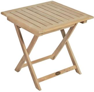 Beistelltisch Kaffeetisch Garten quadratisch Teak 50x50 cm