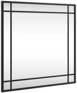 vidaXL Wandspiegel Schwarz 50x50 cm Quadratisch Eisen 358634