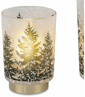 formano LED Tischleuchte Winterwald, Mit Timerfunktion, Mehrfarbig, Motiv: Winterwald