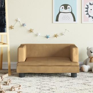 vidaXL Kindersofa Braun 60x40x30 cm Samt 3196322