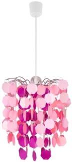 RGB LED Hängeleuchte, rosa-pink, App- und Sprachsteuerung, 32 cm