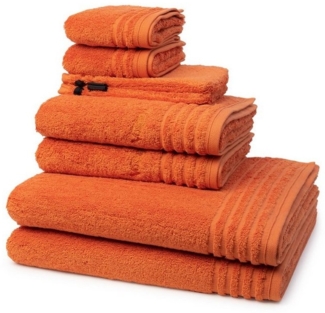 Vossen Vienna Style Supersoft 8 tlg. Frottier-Set - 2 X Handtuch (50 X 100cm), 2 X Duschtuch (67 X 140cm), 2 X Gästetuch (30 X 50cm), 2 X Waschhandschuh (16 X 22cm) - 620 g/m2 - Fiesta