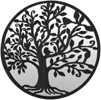 vidaXL Gartenspiegel Schwarz 40x2,5 cm Eisen Rund 318370