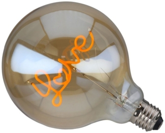 GILDE LED-Leuchtmittel LED Deko Leuchtmittel Love Schriftzug Glaslampe E27 Orange, 1 St.