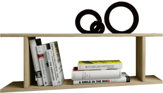 VCM Wandregal Sirola 912521 Sonoma-Eiche (Sägerau) H. 28 x B. 80 x T. 20 cm