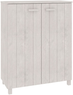 vidaXL Schuhschrank HAMAR Weiß 85x40x108 cm Massivholz Kiefer 340517