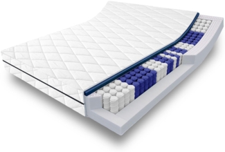 7 Zonen Taschenfederkernmatratze Sleezzz Superior 120x200 cm, Höhe 18 cm, Härtegrad H3