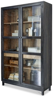 Mirabeau Glasvitrine Schrank Altagracia schwarz/braun