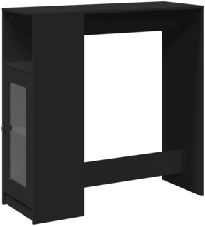 vidaXL Bartisch mit Regal Schwarz 101x40x103,5 cm Holzwerkstoff 854365