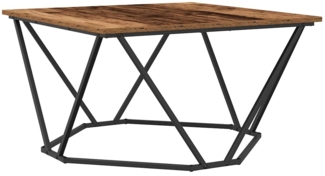 vidaXL Couchtisch Altholz 80 x 80 x 45 cm Ingenieure Holz und Stahl 868277