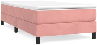 vidaXL Boxspringbett mit Matratze Rosa 90x190 cm Samt 3144308