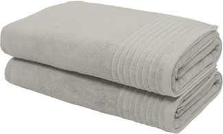 my home Saunatuch Sanremo Premium, Premium Handtücher, 600 gr/m², 80x200cm, Frottier (Set, 2-St), Bordüre, einfarbig, flauschig, weich, dicke Qualität, 5 Jahre Garantie