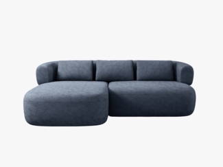 Micadoni 5-Sitzer Ecksofa Jenny Kleine Version Links Chenille Perfect Harmony Dunkelblau