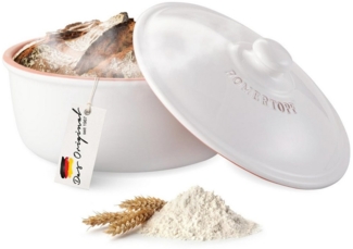 Römertopf Brot Back Topf weiß: idealer Top für Brot backen