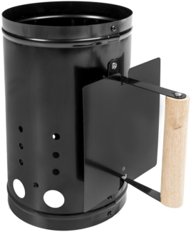 tectake Anzündkamin (1-tlg), aus Stahlblech mit Hitzschild