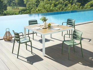 Vente-unique - Gartensessel stapelbar 2er-Set - Polypropylen - Tannengrün - MOAH von MYLIA