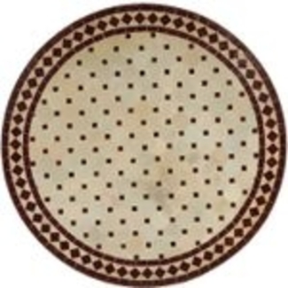 Mosaiktisch D100 Bordeaux/Raute