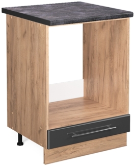 Vicco Herdumbauschrank Anthrazit Hochglanz 60 cm , AP Anthrazit, Fame-Line