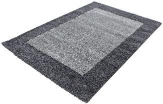 Runder Shaggy Teppich LIFE GREY 160 X 160cm