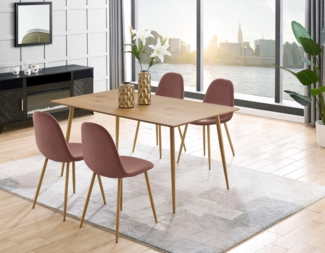 Leonique Esszimmerstuhl Eadwine, TOPSELLER! Stuhl, Küchenstuhl, 4-Fuß Stuhl, OTTOs Choice (Set, 2 St), Polsterstuhl mit Metallgestell, im 1er. 2er und 4er Set erhältlich
