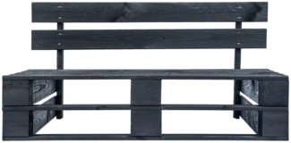 vidaXL Garten-Palettenbank Holz Schwarz 45762