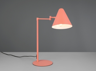 Retro LED Schreibtischleuchte mit Schwenkarm aus Metall Apricot, Höhe 50,5cm