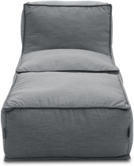 DOMO. collection Outdoor Sofa Wangerooge, Sessel und Hocker wetterfest, Gartenmöbel, Luftsack, Liege, 75 x 185 x 73 cm (BxTxH), dunkelgrau