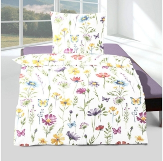 TRAUMSCHLAF Bettwäsche Blumenwiese, Seersucker, 2 teilig, bügelfreie Seersucker Qualität