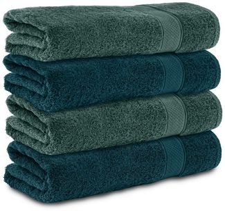 Komfortec Badetücher 100% Baumwolle, 470 g/m², Frottee (4-St), Handtücher 70x140 cm Set, Weich