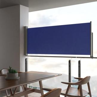 vidaXL Ausziehbare Seitenmarkise 100x300 cm Blau 48341