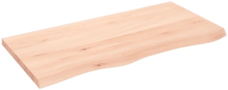 vidaXL Waschtischplatte 100x50x(2-4) cm Massivholz Unbehandelt 3156036