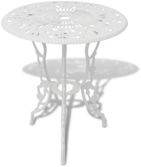 vidaXL 3-tlg. Bistro-Set Aluminiumguss Weiß 42165