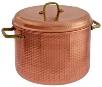 ich-zapfe Kochtopf Kupfertöpfe Gehämmert Mit Griffen 24 cm