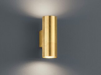 LED Wandleuchte in Gold foliert, Up & Down Strahler, Höhe 16,5cm